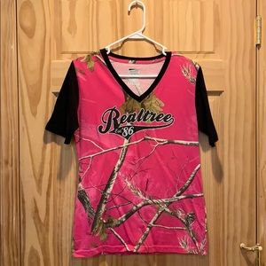 Realtree short sleeve pink camo t-shirt